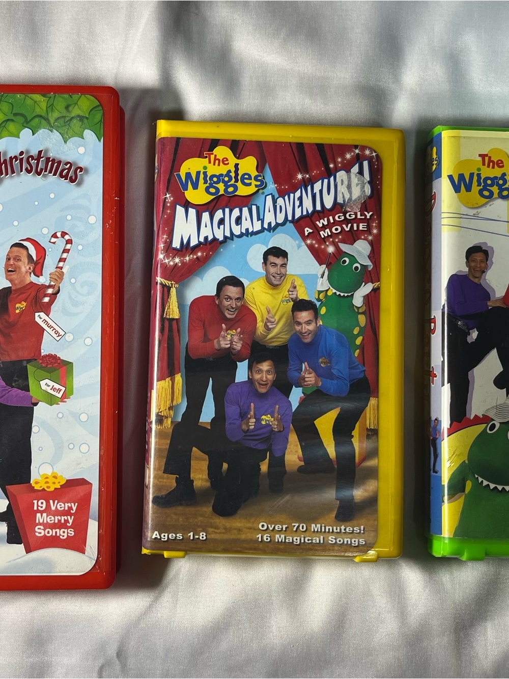 Vintage The Wiggles VHS Lot of 3 Dance Party Wiggly Christmas‎ Magical Adventure